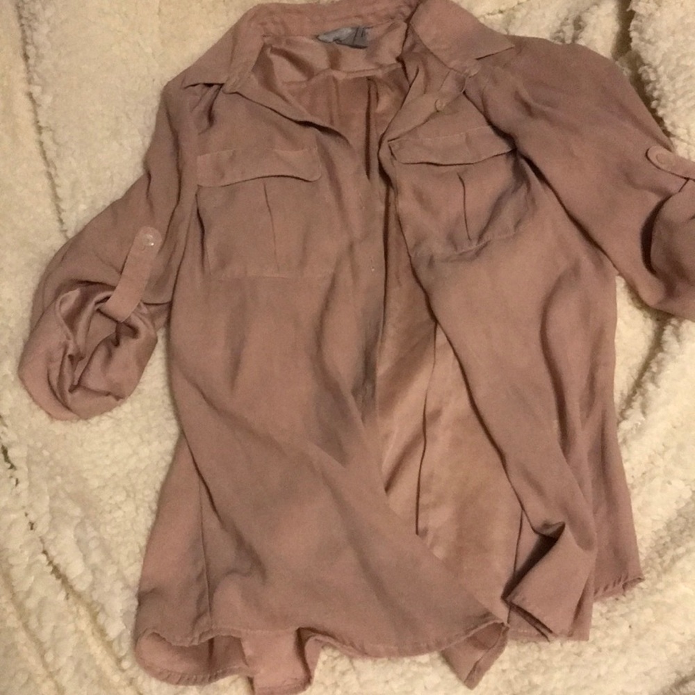 Silky button up shirt